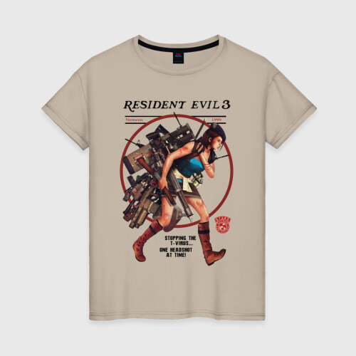 Женская футболка хлопок Jill Valentine фото