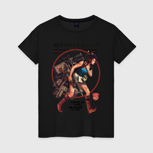 Женская футболка хлопок Jill Valentine фото