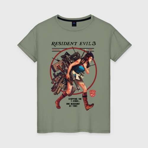 Женская футболка хлопок Jill Valentine фото