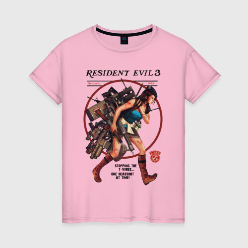 Женская футболка хлопок Jill Valentine фото