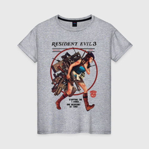 Женская футболка хлопок Jill Valentine фото