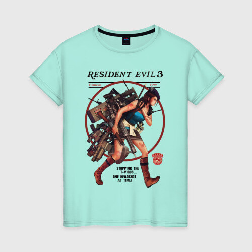 Женская футболка хлопок Jill Valentine фото