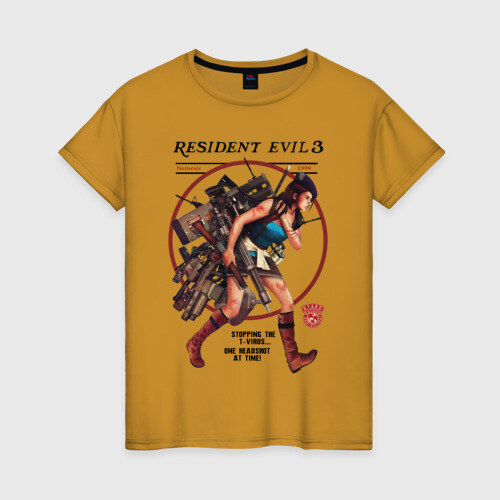 Женская футболка хлопок Jill Valentine фото