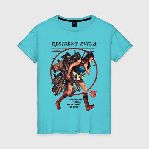 Женская футболка хлопок Jill Valentine фото