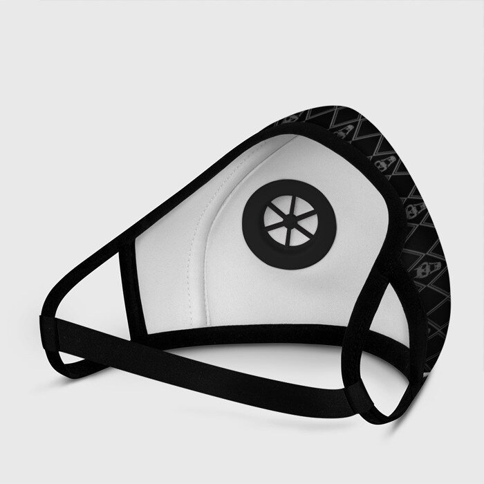 Маска из неопрена KILLER QUEEN белая на черном фото