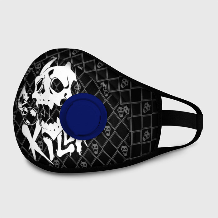 Маска из неопрена KILLER QUEEN белая на черном фото