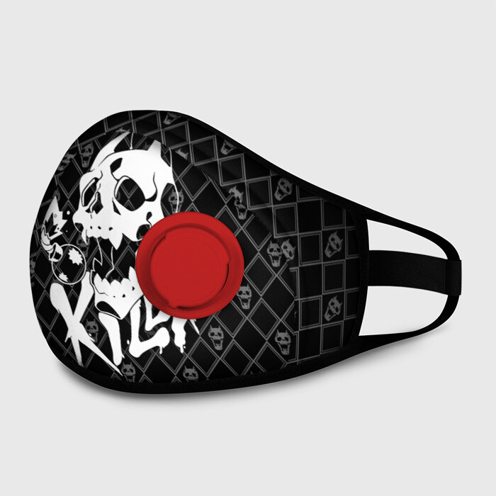Маска из неопрена KILLER QUEEN белая на черном фото
