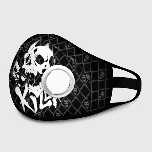 Маска из неопрена KILLER QUEEN белая на черном фото