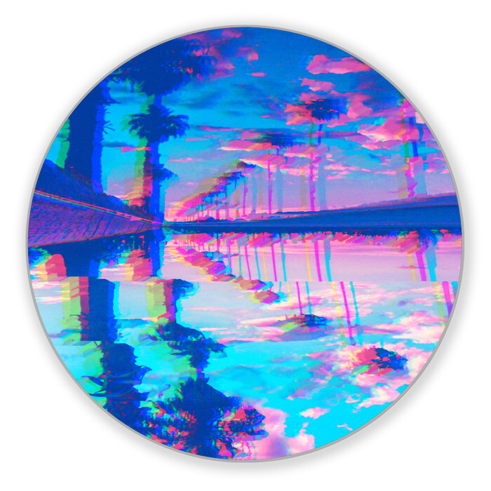 Коврик для мышки круглый ГАВАЙИ ГЛИТЧ фото