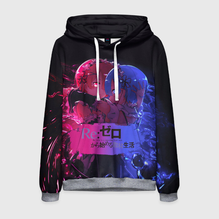 Мужская толстовка 3D ReZero Rem and Ram фото