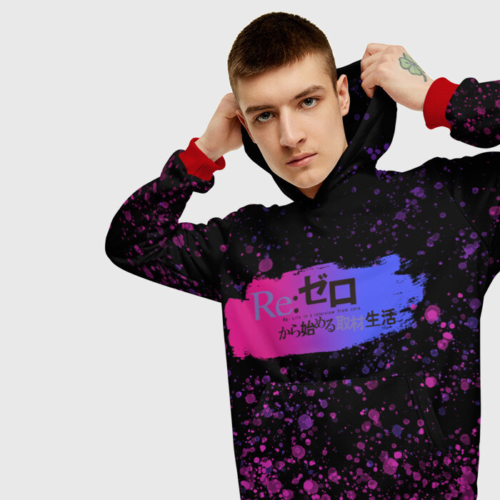 Мужская толстовка 3D ReZero Splatter Brushes фото