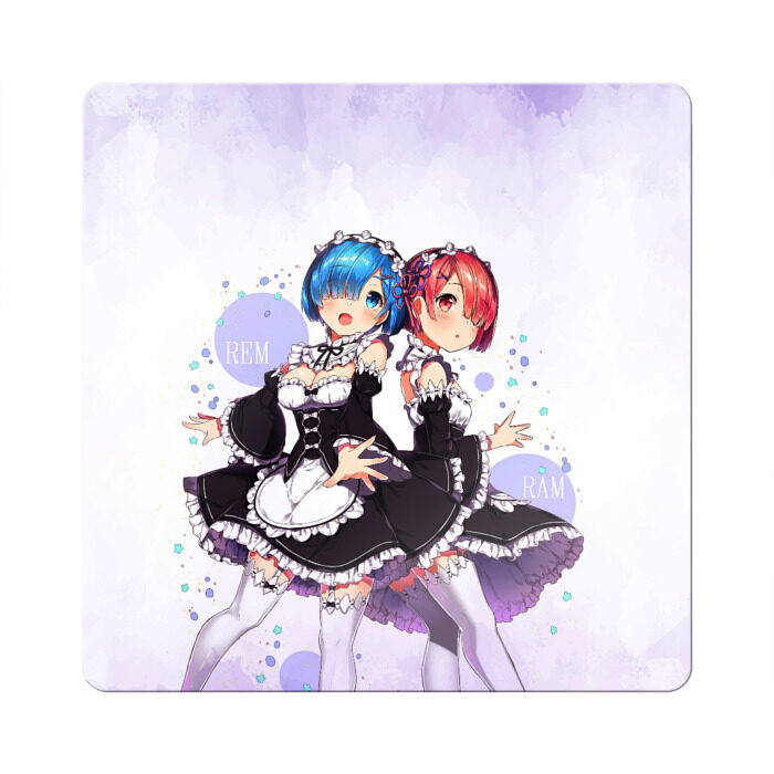 Магнит виниловый Квадрат Re:Zero, Рам и Рем фото