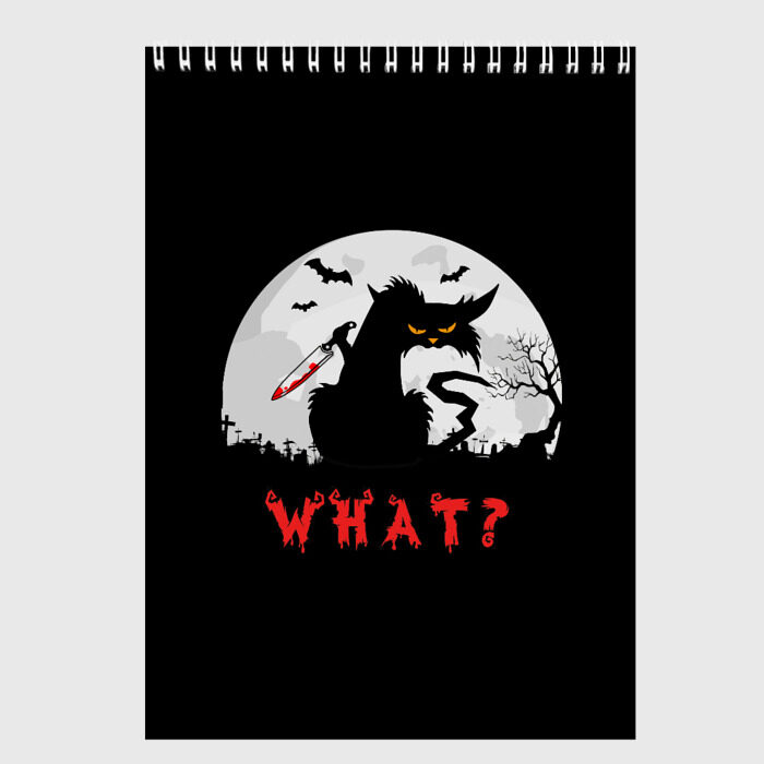 Скетчбук What Cat (Halloween) фото