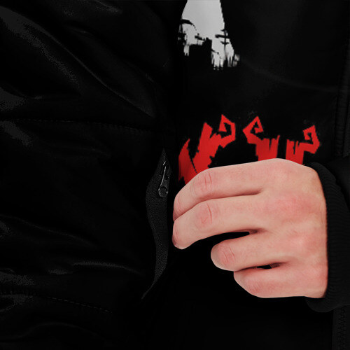 Мужская зимняя куртка 3D What Cat (Halloween) фото