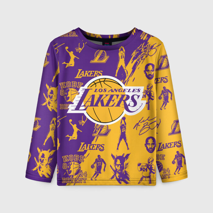 Детский лонгслив 3D КОБИ БРАЙАНТ фото