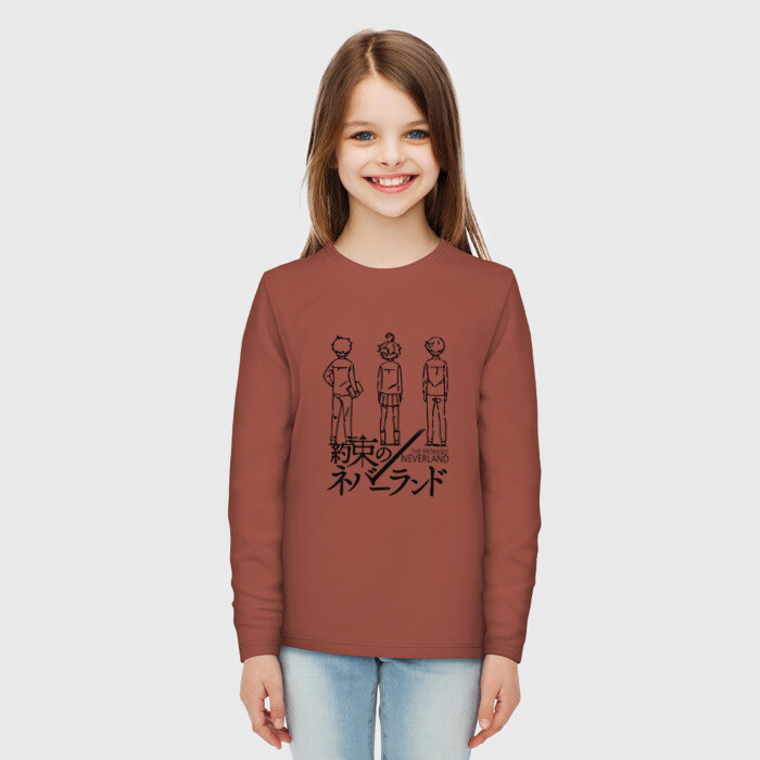 Детский лонгслив хлопок Обещанный Неверленд - Promised Neverlend фото