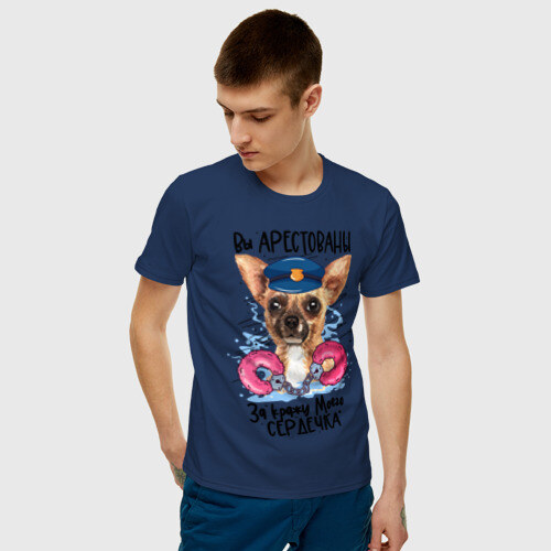 Мужская футболка хлопок Арестуй меня полностью фото