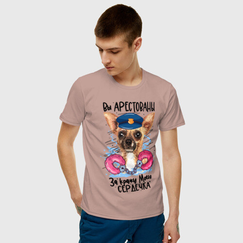 Мужская футболка хлопок Арестуй меня полностью фото