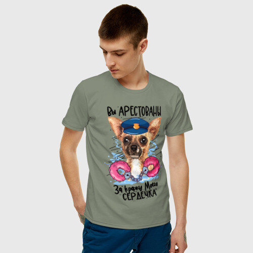 Мужская футболка хлопок Арестуй меня полностью фото