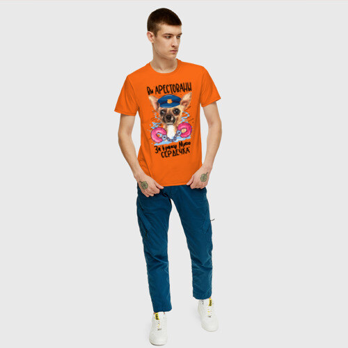 Мужская футболка хлопок Арестуй меня полностью фото