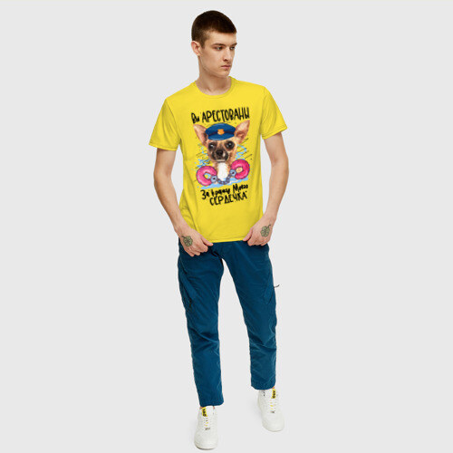 Мужская футболка хлопок Арестуй меня полностью фото