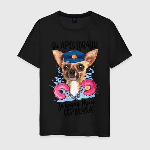 Мужская футболка хлопок Арестуй меня полностью фото