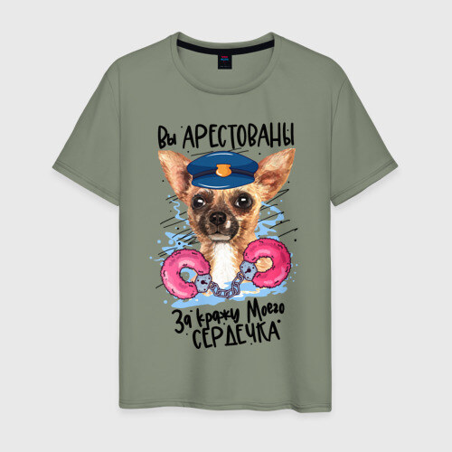 Мужская футболка хлопок Арестуй меня полностью фото