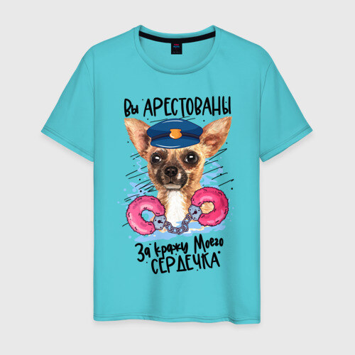 Мужская футболка хлопок Арестуй меня полностью фото