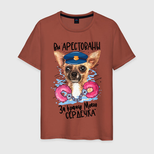 Мужская футболка хлопок Арестуй меня полностью фото