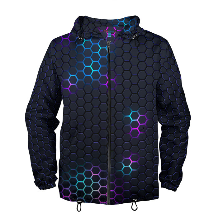 Мужская ветровка 3D НЕОНОВАЯ БРОНЯ | НЕО БРОНЯ фото