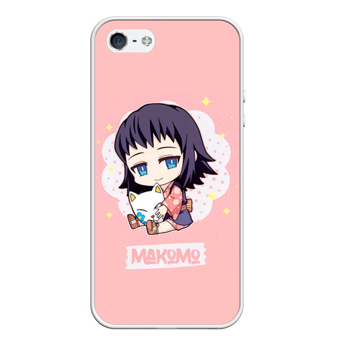 Чехол для iPhone 5/5S матовый Makomo | Kimetsu no Yaiba фото
