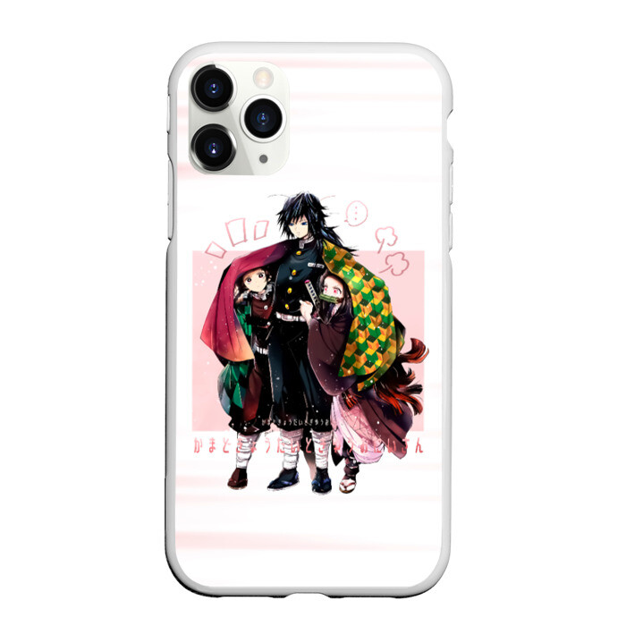 Чехол для iPhone 11 Pro матовый Гию Танджиро Незуко фото