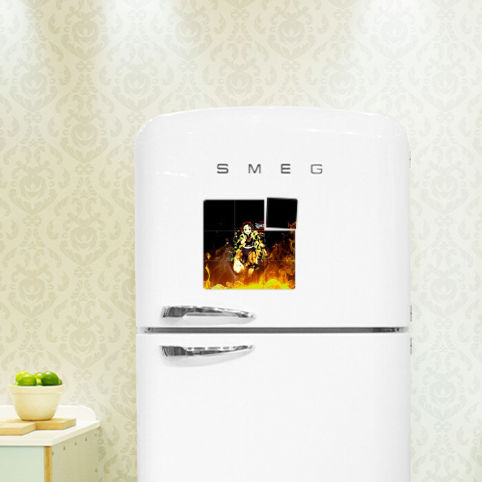 Магнитный плакат 3Х3 Танджиро Камадо в огне фото