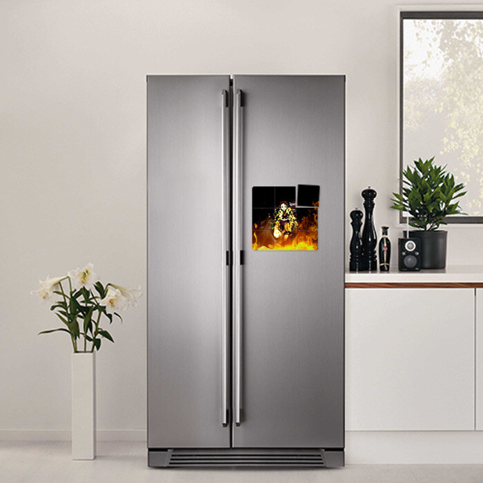 Магнитный плакат 3Х3 Танджиро Камадо в огне фото