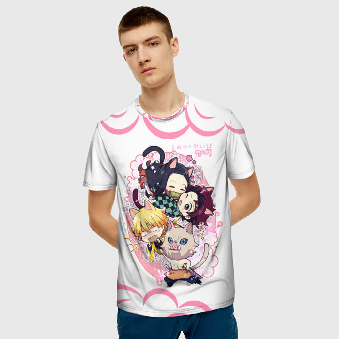 Мужская футболка 3D Клинок, рассекающий демонов ПЕРСОНАЖИ фото