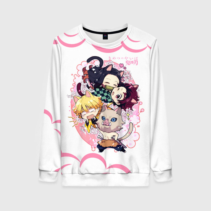 Женский свитшот 3D Клинок, рассекающий демонов ПЕРСОНАЖИ фото