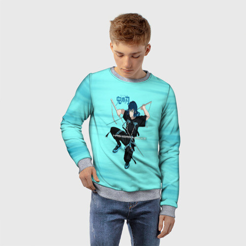 Детский свитшот 3D Hashibira Inosuke Kimetsu no Yaiba фото