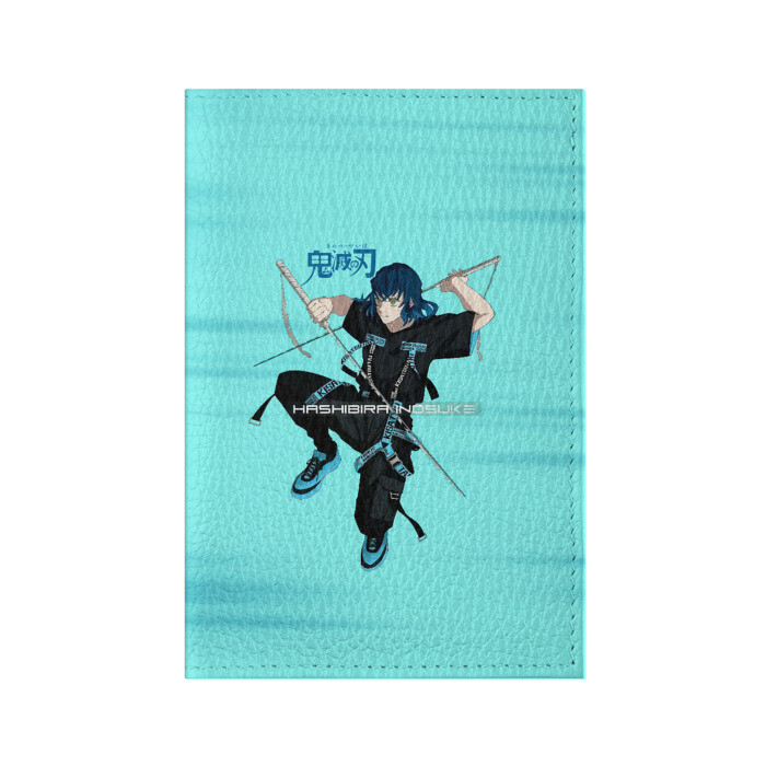 Обложка для паспорта матовая кожа Hashibira Inosuke Kimetsu no Yaiba фото