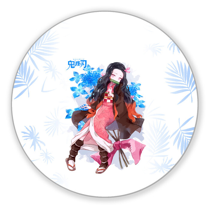 Коврик для мышки круглый Незуко Камадо Kimetsu no Yaiba фото