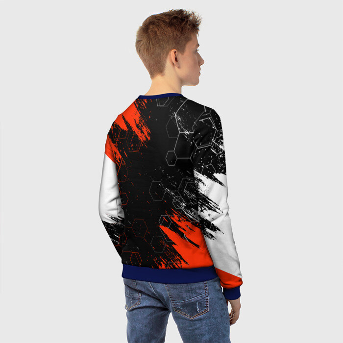 Детский свитшот 3D ЛЮБОВЬ СМЕРТЬ И РОБОТЫ / СОТЫ фото