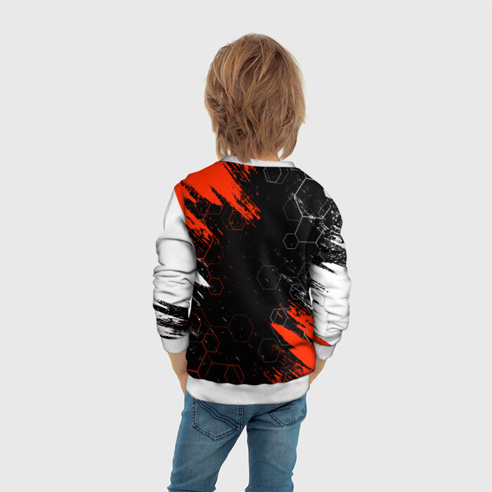 Детский свитшот 3D ЛЮБОВЬ СМЕРТЬ И РОБОТЫ / СОТЫ фото