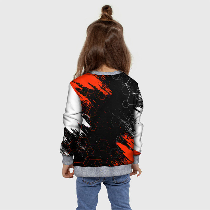 Детский свитшот 3D ЛЮБОВЬ СМЕРТЬ И РОБОТЫ / СОТЫ фото