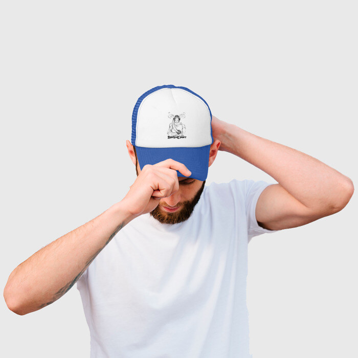 Кепка тракер с сеткой Ями Сукэхиро Чёрный клевер фото