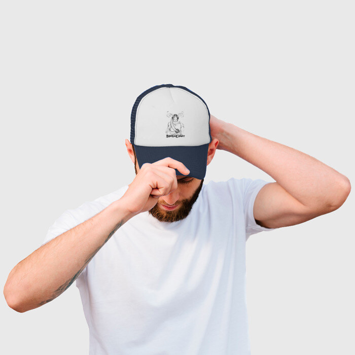 Кепка тракер с сеткой Ями Сукэхиро Чёрный клевер фото