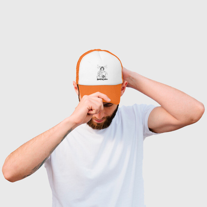 Кепка тракер с сеткой Ями Сукэхиро Чёрный клевер фото