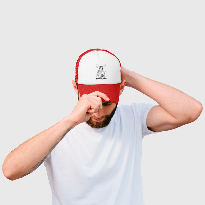 Кепка тракер с сеткой Ями Сукэхиро Чёрный клевер фото