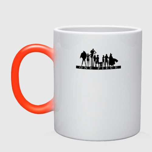 Кружка хамелеон One Piece Большой куш команда фото