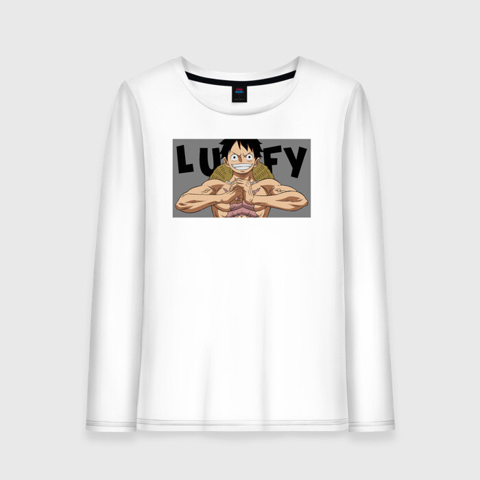Женский лонгслив хлопок Капитан Луффи фото