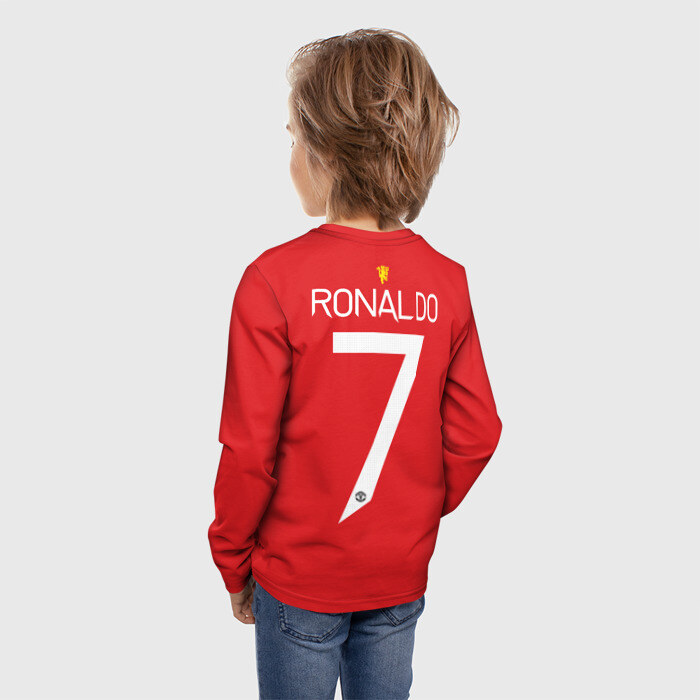 Детский лонгслив 3D Ronaldo Manchester United фото
