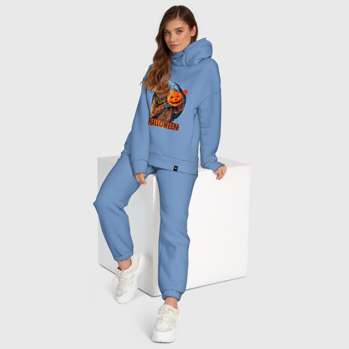 Женский костюм хлопок Oversize Halloween Scarecrow фото